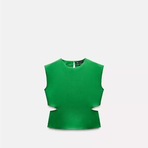 Green Sleeveless Top